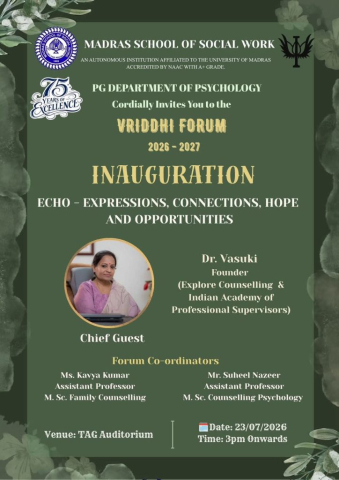 "VRIDDHI" @ MSSW.
